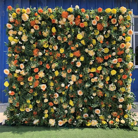 A Fw Wedding Roll Up Flower Wall Panel Backdrop Artificial Flower