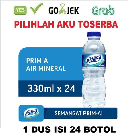 Jual Air Mineral Prima Prim A Botol Mini Pet 330 Ml HARGA 1 DUS ISI