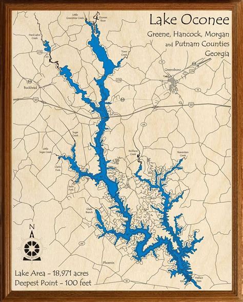 Map Of Lake Oconee - Gayel Joelynn