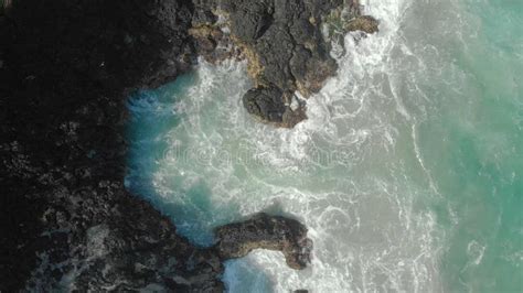 Aerial Shot Of A Black Volcanic Beach Volcanic Beaches Of Bali Island