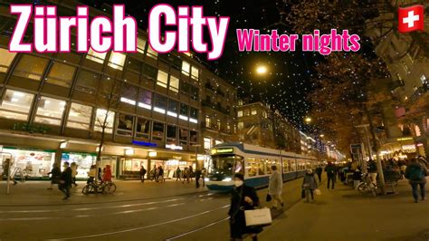 🇨🇭zürich Switzerland During A Winter Evening Walk 4k Zürich Christmas Vibes 2021 Youtube