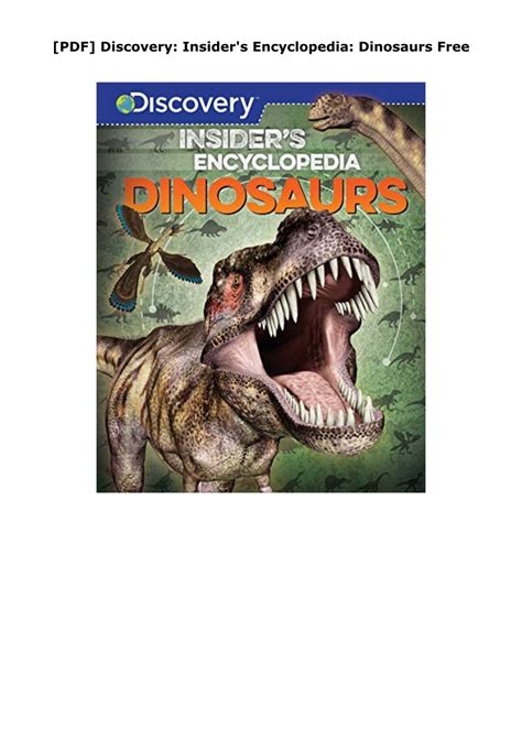 [PDF] Discovery: Insider's Encyclopedia: Dinosaurs Free
