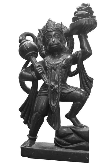 Black Marble Hanuman Statue, For Worship, Size: 2 Feet at Rs 15000 in ...