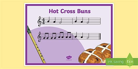 Hot Cross Buns Tin Whistle Display Poster Irish Twinkl
