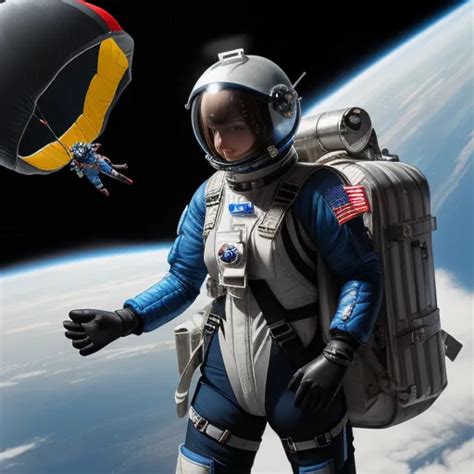 8k image: one space suit with closed helmet and gloves with