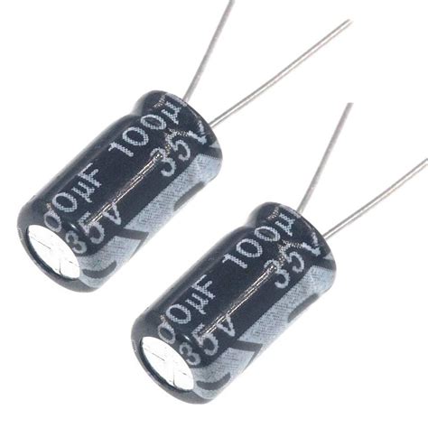 Pack Of 10pcs 100uf 35v Aluminum Electrolytic Capacitor Radial Electrolytic Capacitor 100uf