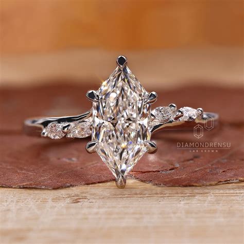 dutch marquise diamond engagement ring  women    carat lab