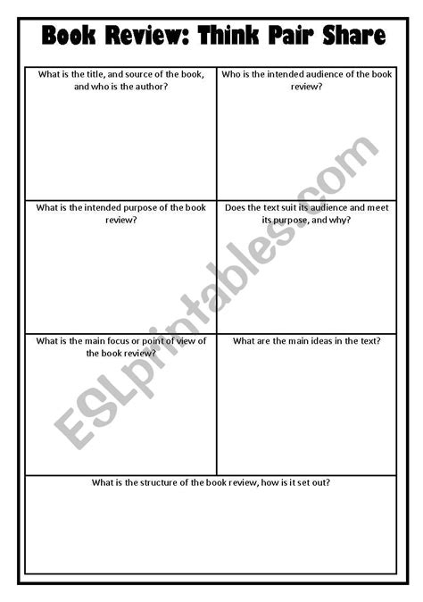 Think Pair Share Worksheet - Printable Calendars AT A GLANCE