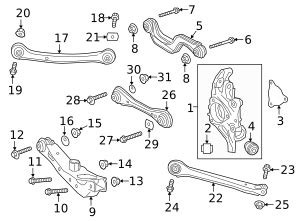 2017 2022 GM Rear Passenger Side Suspension Upper Trailing Link