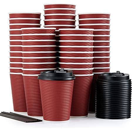 Amazon Lamosi Pack Oz Insulated Disposable Coffee Cups