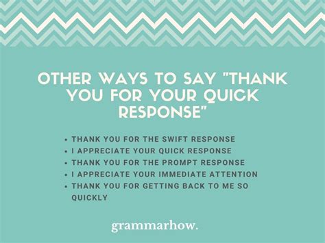 11 Other Ways To Say Thank You For Your Quick Response 2023