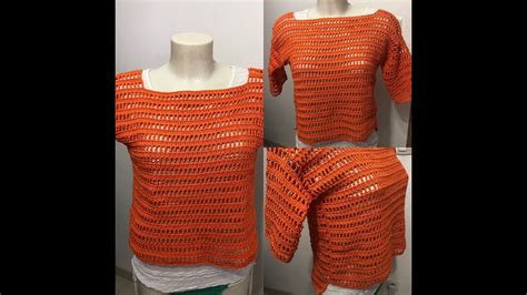 Tuto Top Blouse Au Crochet Spécial Gaucher Youtube