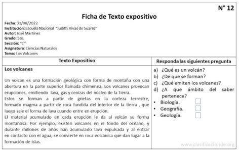 Tipos De Textos Expositivos Ficha Interactiva Topworksheets Images