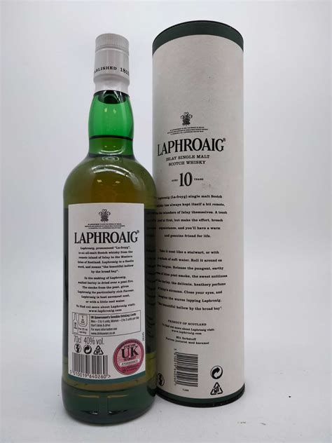 Laphroaig 10 Year Old Islay Single Malt Scotch Whisky Whiskey Bidders