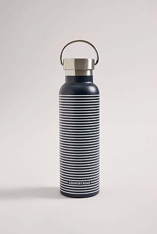 Navy Dune Stripe Drink Bottle Kitchen Accessories Country Road