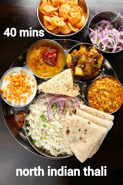 north indian thali recipe | easy & quick north indian veg thali for ...