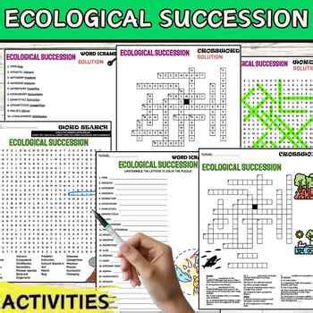 Ecological Succession Fun Worksheets Puzzles Wordsearch Crosswords