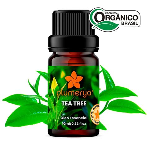 Óleo essencial Tea Tree Orgânico 10ml Melaleuca alternifolia