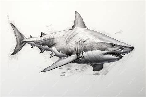 Premium Photo | Pencil Sketch Shark Ai