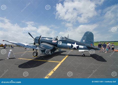 F4U Corsair WWII Fighter Plane Editorial Image CartoonDealer