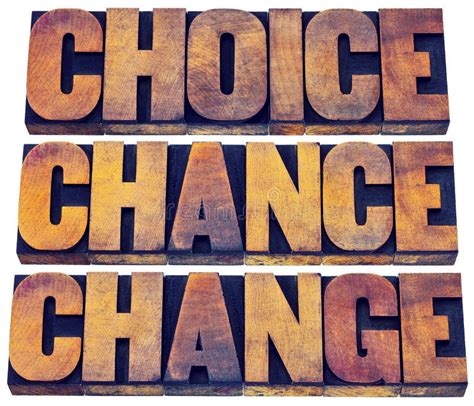 Choice Chance And Change Stock Image Image Of Sign