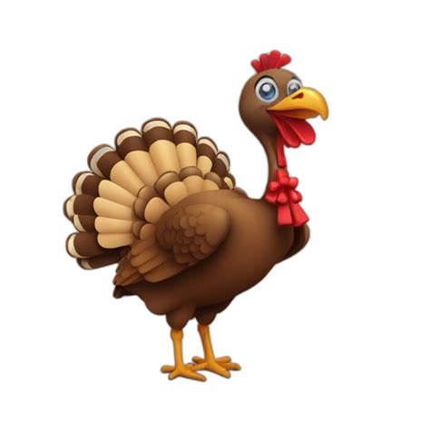 Turkey Faces Thanksgiving Emoji Bird Animal Cute Character Clip Art