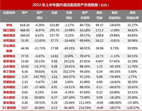 2022年上半年国内外酒店集团财务分析报告 迈点网