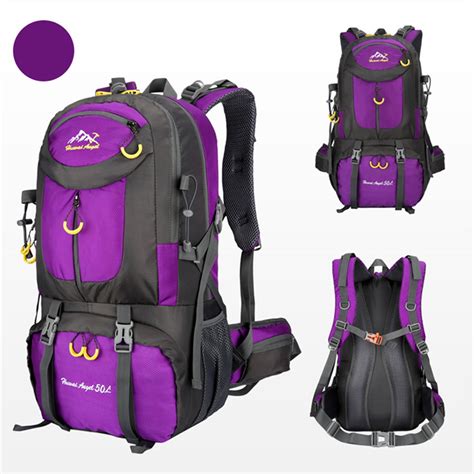 Quinlirra 50L Hiking Backpack, Camping Bag, 45+5 Liter Lightweight ...