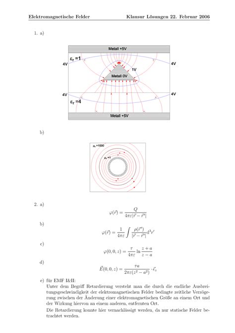 F L Sung Der Altklausur Elektromagnetische Felder Klausur L