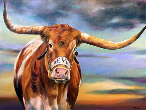 Bevo Sundown Painting by Bob Pankey