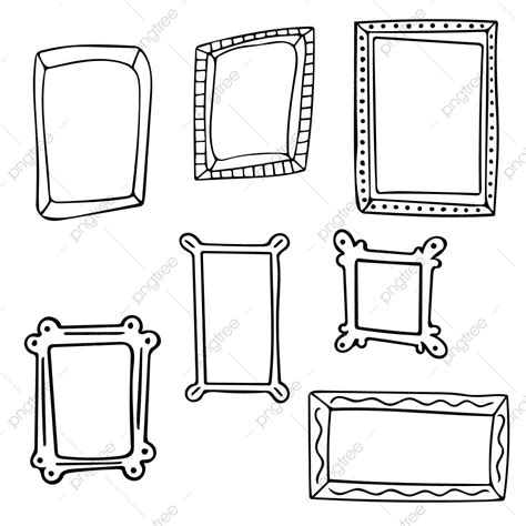 Set Of Hand Drawn Doodle Squares Pattern Decoration Hand Png And