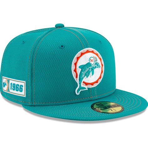 Mens New Era Aqua Miami Dolphins 2019 Nfl Sideline Road Official