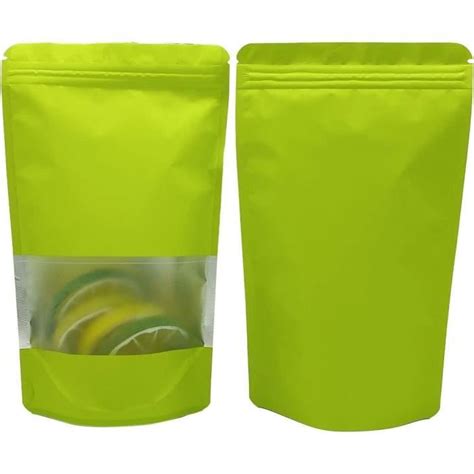 Pcs Sachets Alimentaires Avec Fen Tre Transparente Sachet Aluminium