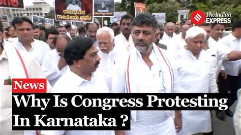 Congress Stages Raj Bhavan Chalo Against Alleged Misuse Of Karnataka