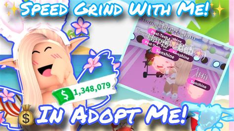 Speed Grinding In ADOPT ME 2 HOUR Speed Grind Aging Up NEON HAPPY