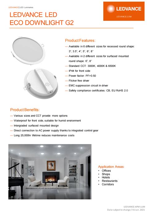 Ledvance Led Eco Downlight G Osram Selangor Malaysia Kuala Lumpur