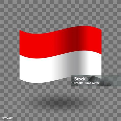 indonesia flag vector indonesia wavy flag transparent background stock