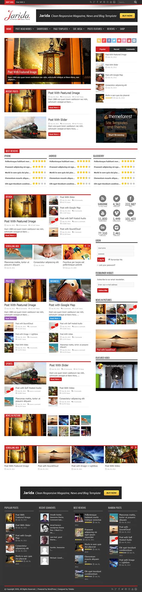 WordPress Themes - Creative 20 Themes | WordPress Themes | Graphic ...