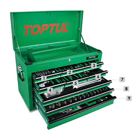 Pcs Professional Mechanical Tool Set W Drawer Tool Chest Toptul