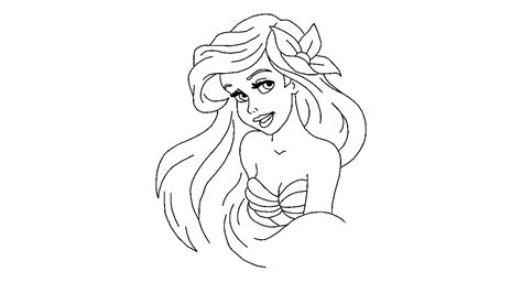 How To Draw Ariel The Little Mermaid Step By Step By Laor Arts Youtube