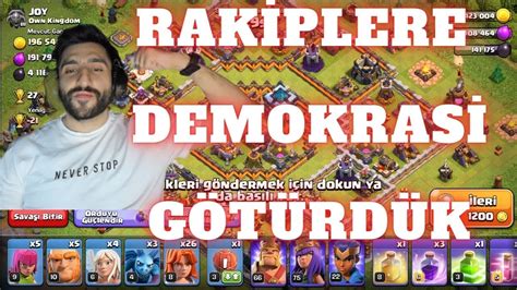 CLASH OF CLANS RAKİPLERE BU ORDU İLE DEMOKRASİ GÖTÜRDÜK EFSANEVİ