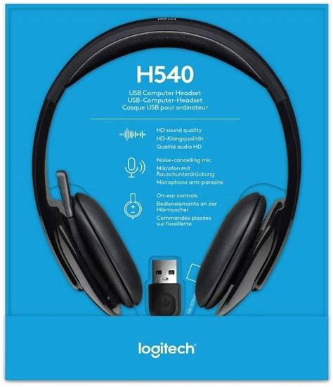 Usb гарнитура Logitech H540 с микрофоном с шумоподавлением проводное подключение время