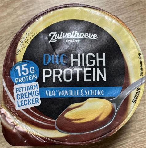 Duo High Protein Vla Vanille Schoko Zuivelhoeve Kalorie Kj A