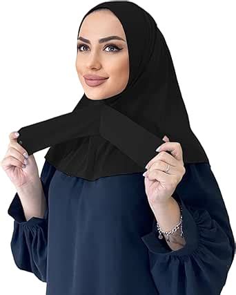 Yoyou Muslim Black Instant Hijab For Women Sports Hijab For Ourdoor