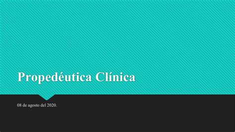 Propedéutica Clínica Udocz