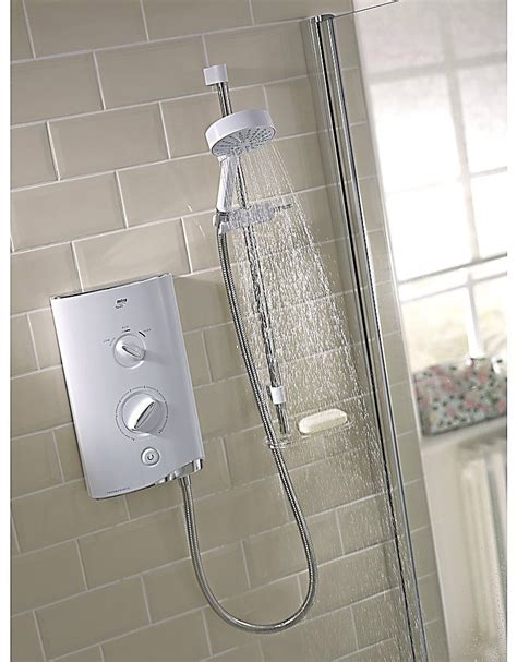 Mira Sport Thermostatic Electric Shower Kw White And Chrome