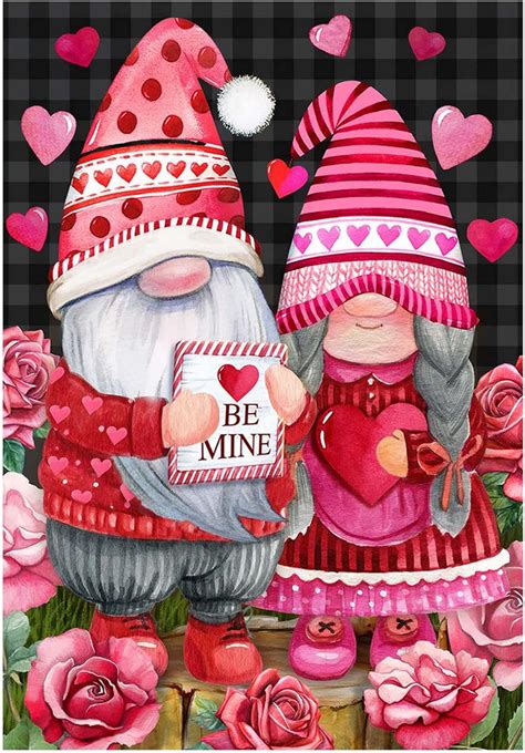 Naimoer Gnomes Diamond Painting Kit For Adults Valentines Diamond