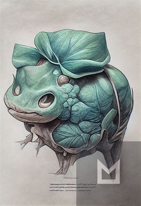 Pokemon Anatomy Series Bulbasaur Printable Digital Art Etsy