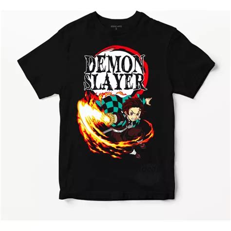 Remera Demon Slayer Tanjiro Kamado 02 Negra Ideas Mvd Cuotas Sin