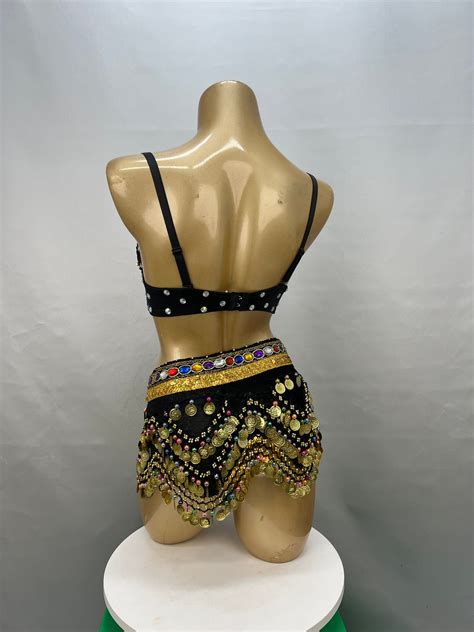 Samba Belly Dance Costume Free Shipping Hand Beaded Black Etsy